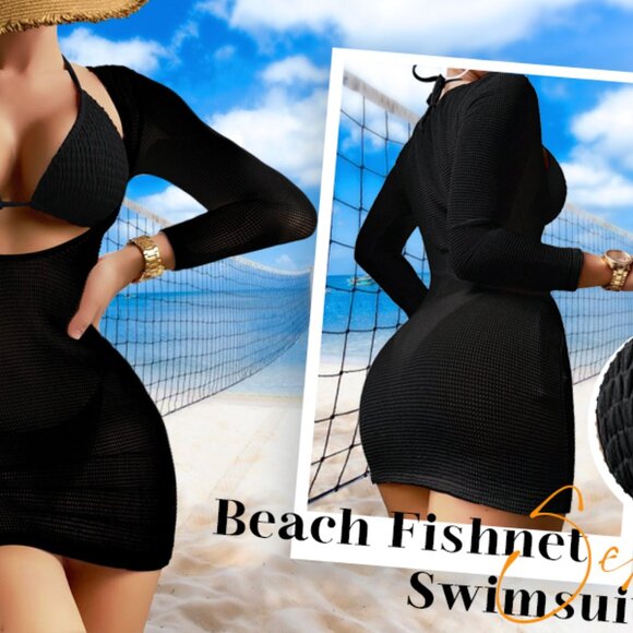 3 Pieces Cover Up Bikini Set - Picture 6 of 6